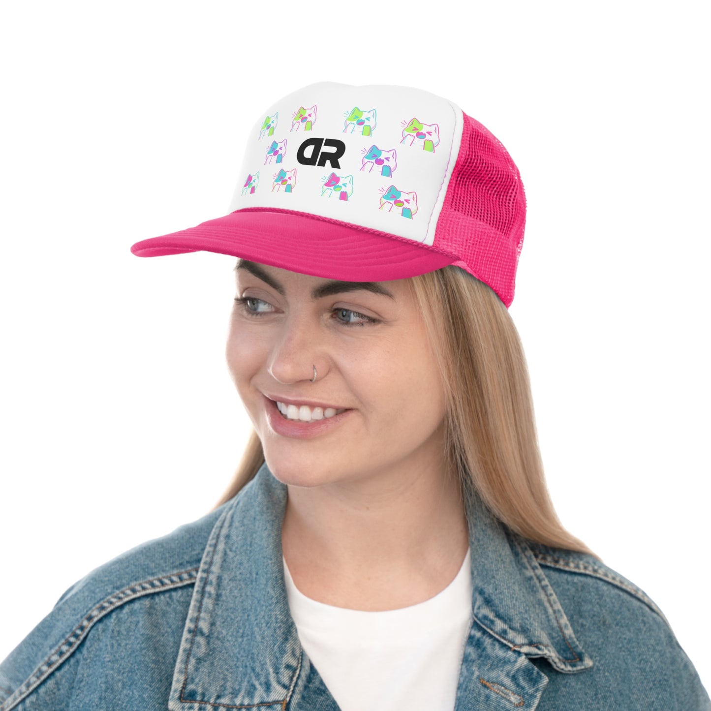 Cat's Meow Pink Trucker Cap