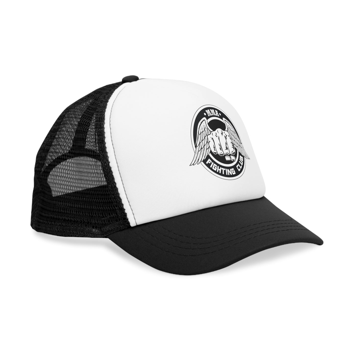 MMA Fighting Club/ Trucker Cap with mesh back/ Black and White